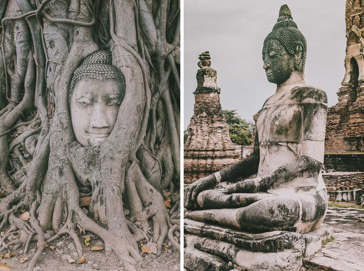 Ayutthaya-swiatynie głowa Buddy