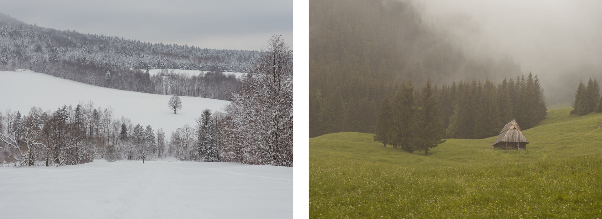 Beskid Niski zimą góry na wakacje w Polsce 